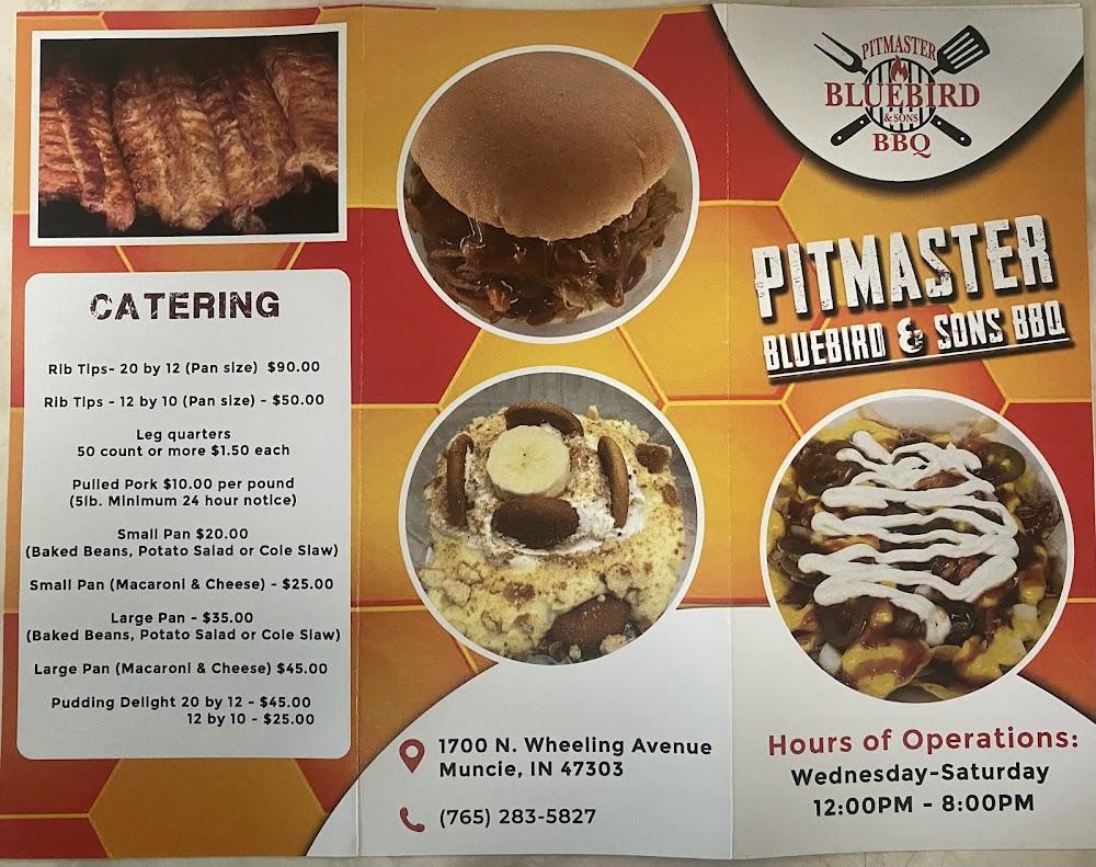 Pit Master Bluebird and Sons BBQ Menu image 2