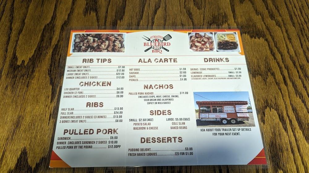 Pit Master Bluebird and Sons BBQ Menu image 4